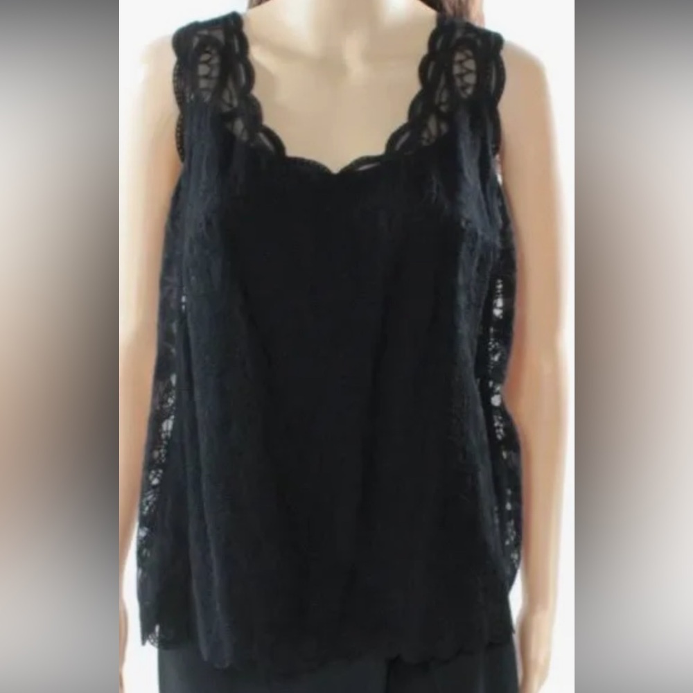 Women's Inc International
Concepts Black Embroidered Lace
Shell​​ - Picture 2 of 4